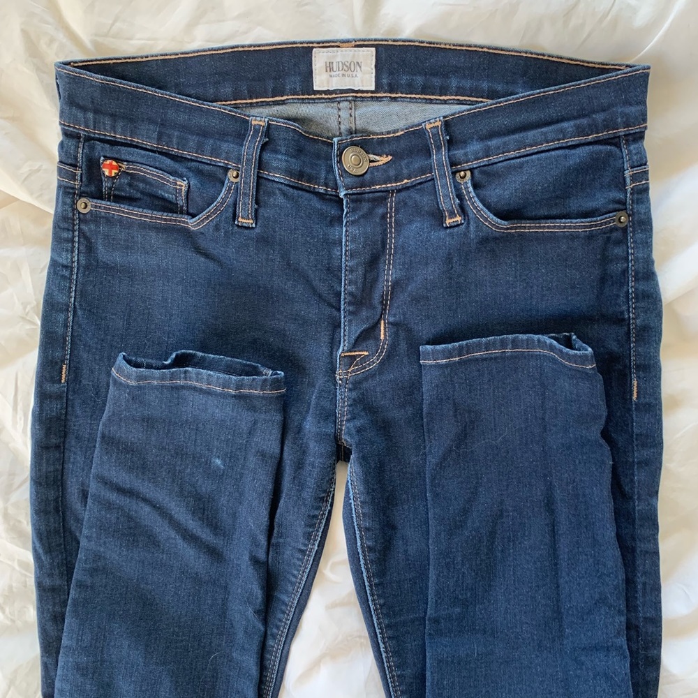 Hudson skinny mid rise jeans